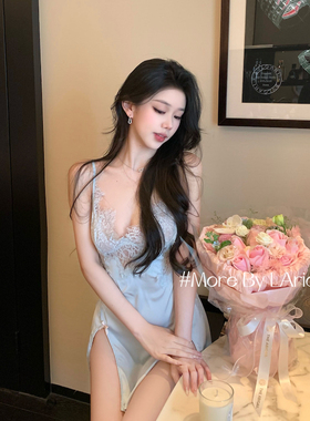 LAria今夜最撩人 性感蕾丝睡裙女2026夏季新款纯欲吊带睡衣家居服
