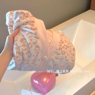 纯欲风冬季 2025新款 加厚海岛绒家居服薄绒 睡衣女秋冬款 粉粉豹纹