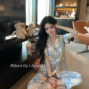高级感家居服 LAria碎冰冰 性感冰丝睡衣女2025新款 纯欲风夏季 新款