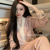 LAria斑斓蝴蝶 加厚家居服 高级感睡衣女冬款 海岛绒2025新款 秋冬季