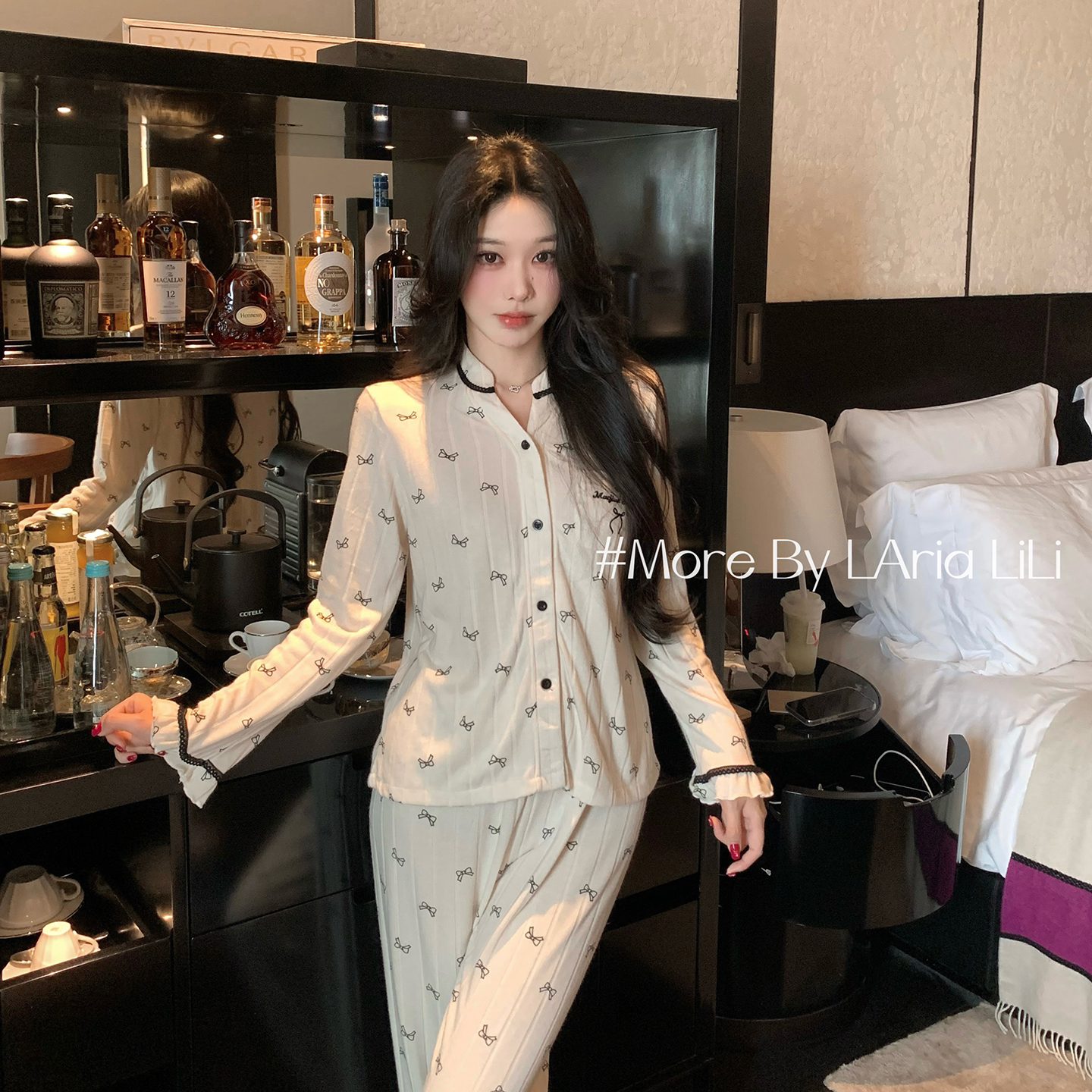 LAria清甜学妹 莫代尔性感秋季睡衣女春秋款2025新款纯欲风家居服