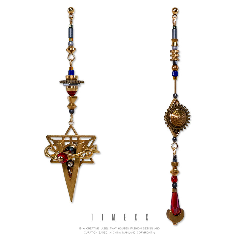 TIMEXX小众原创手作不对称耳环