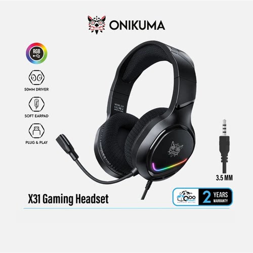 Onikuma X31 Gaming Headset for PS4 PS5 PC Xbox one Headphone