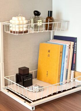 2个白色 厨房橱柜下水槽储物置物架收纳架抽拉式抽屉篮整理架子