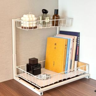 2个白色 抽屉篮整理架子 厨房橱柜下水槽储物置物架收纳架抽拉式