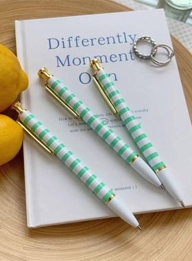 外贸 金属 ins风高颜值学生考试专用笔按动圆珠笔6支一盒A1-559