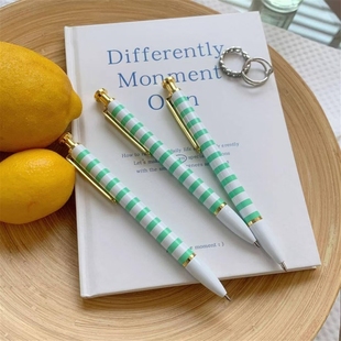 559 ins风高颜值学生考试专用笔按动圆珠笔6支一盒A1 外贸 金属