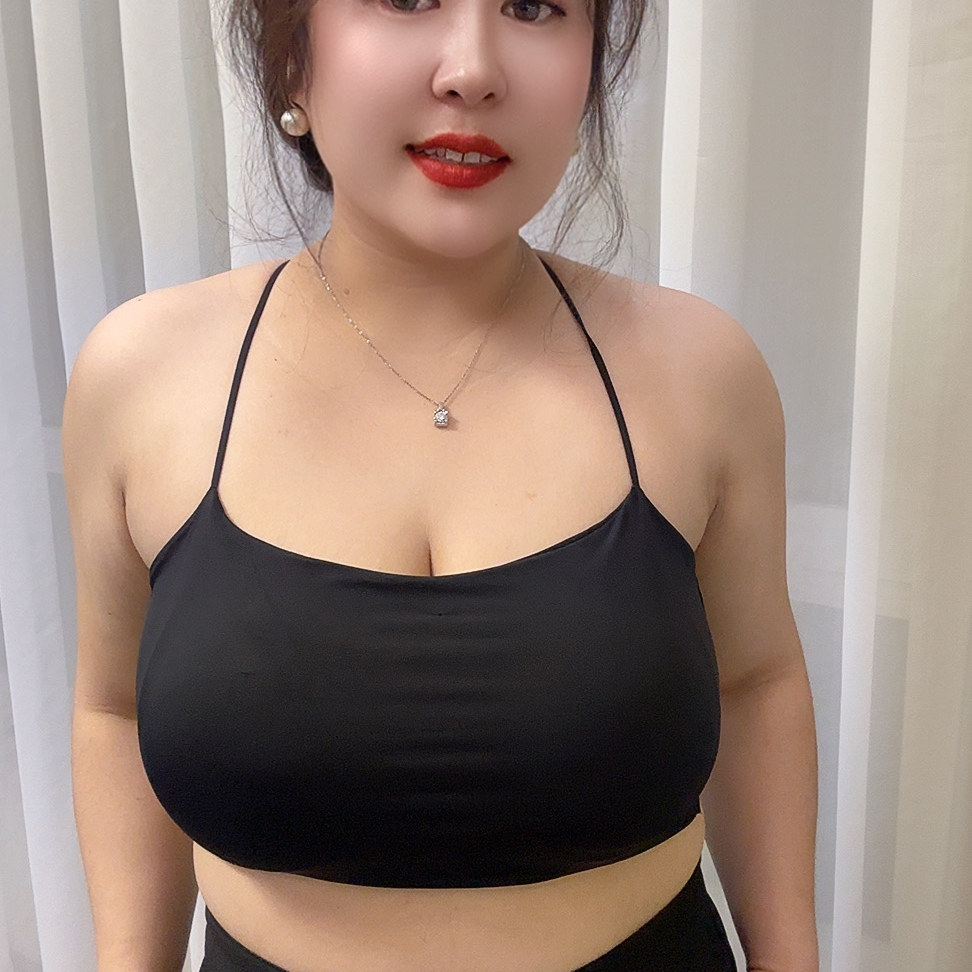 大码胖MM200斤性感挂脖内衣女