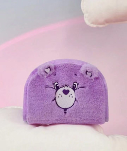 bears彩虹熊纸巾套毛绒刺绣收纳包家居收纳套车用纸巾盒 纯元