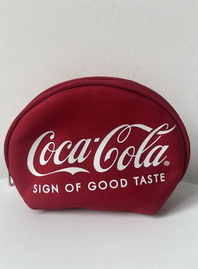 Coca Cola可口可乐大红色收纳包零钱包手拿包