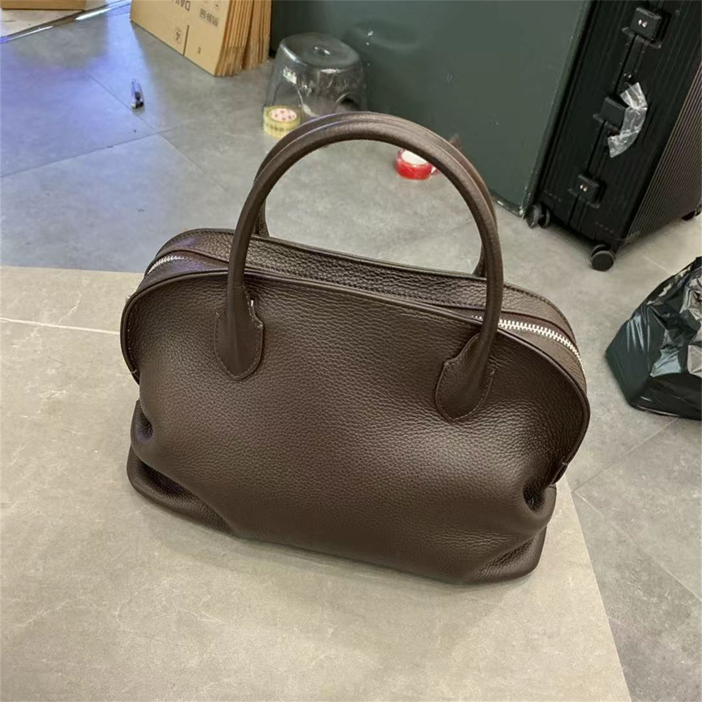 欧洲站真皮通勤手提单肩斜挎包女