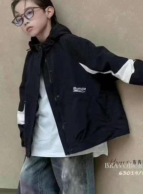 布芮欧2024冬季加棉外套休闲百搭宽松中大童洋气潮63019