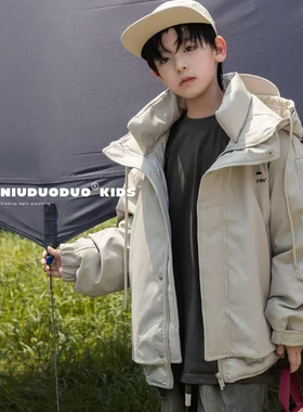 牛哆哆冬季羽绒服白鸭绒连帽宽松色百搭休闲中大童64521