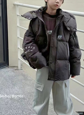 布芮欧外套加厚白鸭绒男女童中大童宽松休闲冬款潮羽绒服56080
