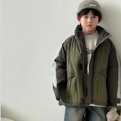 立领休闲宽松潮二棉外套棉服18085 男女童冬款 布芮欧童装 2025新款