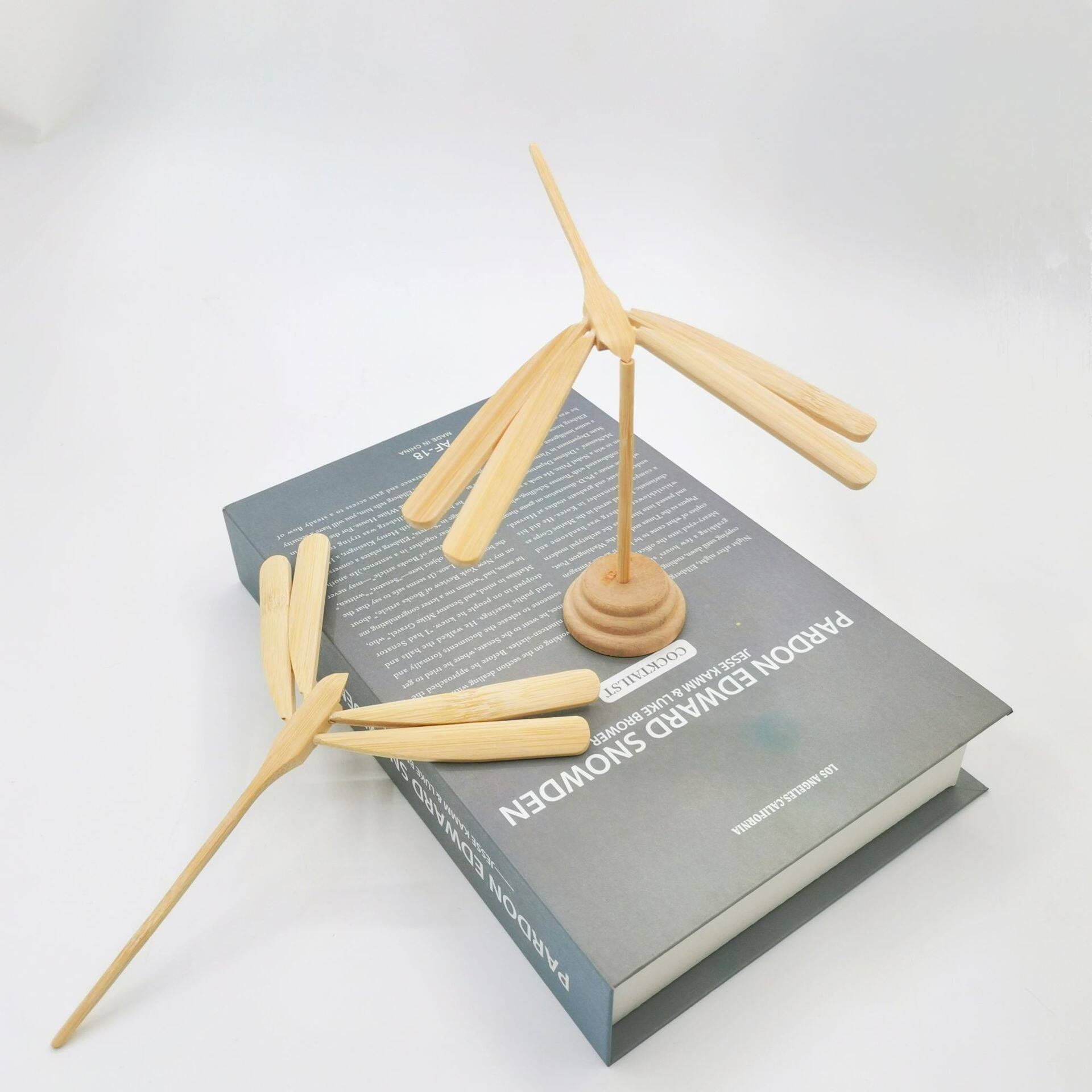 平衡竹蜻蜓DIY儿童玩具益智手工指尖悬浮重力不倒翁创意解压摆件