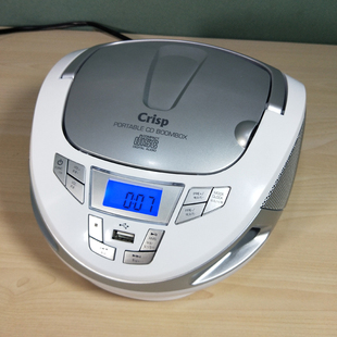 crips手提胎教CD面包机器usb收音MP3碟片音频输入AUX自带外放 韩版