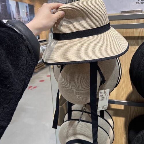 可水洗折叠宽边帽防晒帽夏季太阳帽草编帽日系防紫外线