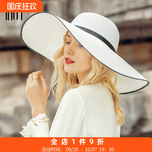 防晒大帽檐沙滩度假帽子