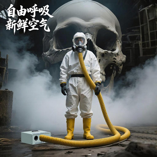 便携式电动送风式长管呼吸器单双人防毒面罩自吸式长管空气呼吸器