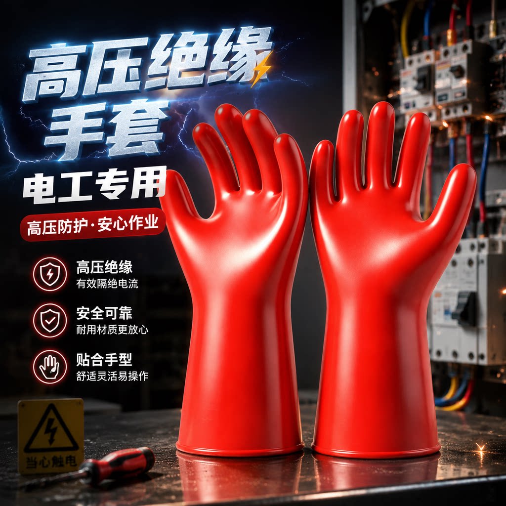 高压绝缘手套电工专用35kv25kv12kv防水防油防护手套带电作业工作