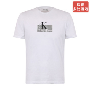 【瑕疵】Calvin Klein/卡尔文·克雷恩CK男款字母简约短袖圆领T恤