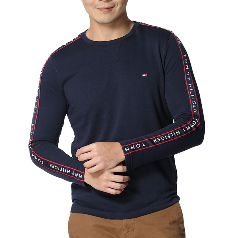 新款长袖t恤tommy休闲男士