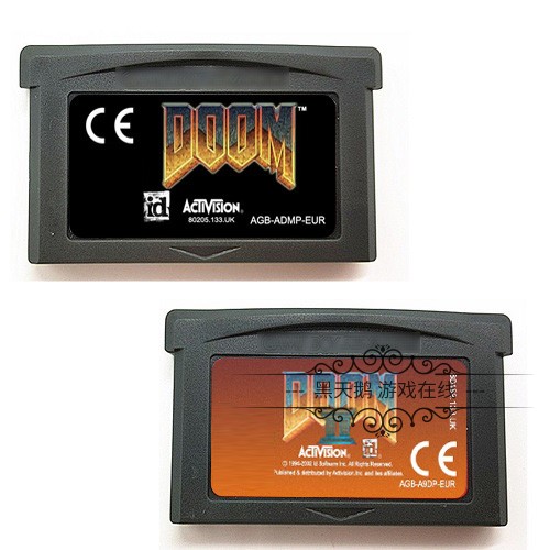 GBA游戏卡带 GBASP游戏卡带 DOOM 毁灭战士 英文/欧版 芯片记忆