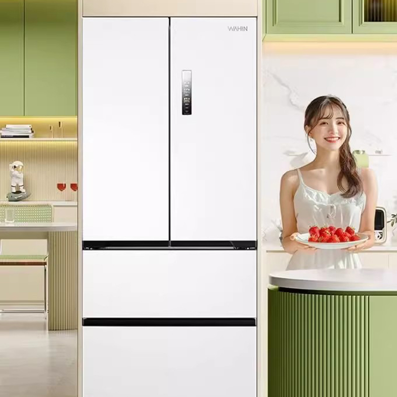 【双系统超薄零嵌入】美的华凌HR-547WUS/FPZ十字法式多四门冰箱