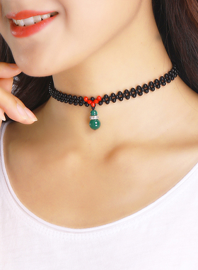 原创设计风甲状腺颈部脖子锁骨链