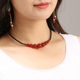原创设计玛瑙项链女士短款 甲状腺遮疤锁骨链挡脖子疤痕颈链春夏款