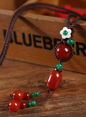 民族风百搭夏季玛瑙项链衣服配饰