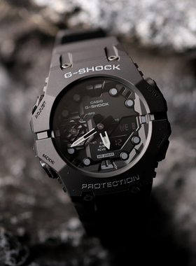 卡西欧手表男王鹤棣新韧力GSHOCK透明学生运动防水蓝牙GA-B001-1A