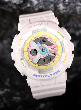 卡西欧手表儿童学生电子表BABY-G原宿白昼BA-110XTM-7A/1A/XRG/BE