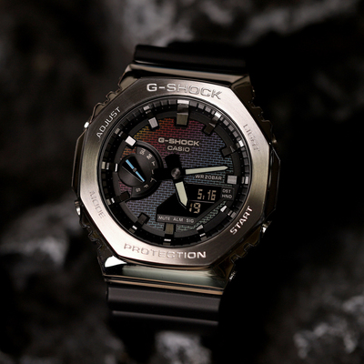 新款卡西欧男女彩虹砖墙小方块