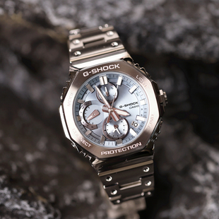 B2100AD 卡西欧G SHOCK光能蓝牙日产金属八角休闲运动手表GMC