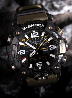 卡西欧小泥王三代G-SHOCK男生登山方位高度计步碳纤维GG-B100-1A3