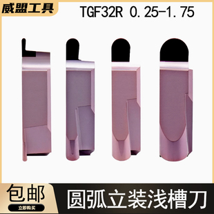 金刚石圆弧端面卡簧槽刀切槽刀片 TGF32R100球头 PCD圆弧刀粒