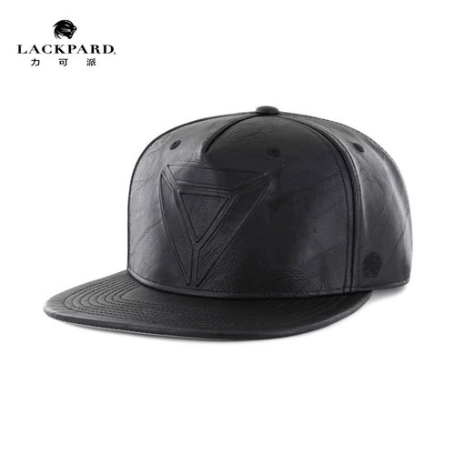 lackpard板帽男春秋黑色皮革棒球帽平沿鸭舌帽潮人潮牌街头潮帽子