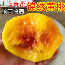正宗上海奉贤光明黄桃现摘应季新鲜水果锦绣蜜桃时令现摘现发包邮