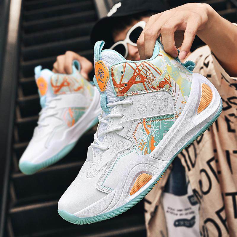 运动三叶草批发零售外贸篮球鞋男鞋初中学生训练运动鞋男青少年