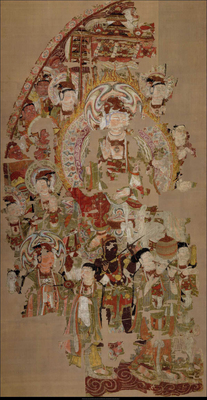 敦煌壁画电子版全集高清画册作品莫高石窟佛像仕女线描临摹素材