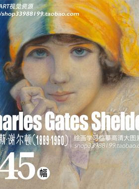 查尔斯谢尔顿 Charles Sheldon人物肖像粉彩绘画海报插图素材图库