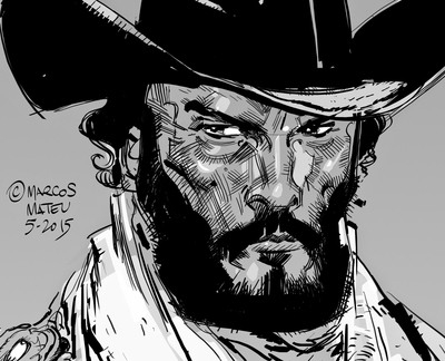 Marcos Mateu-Mestre速写动漫原画 美式插画线条大师学画临摹素材