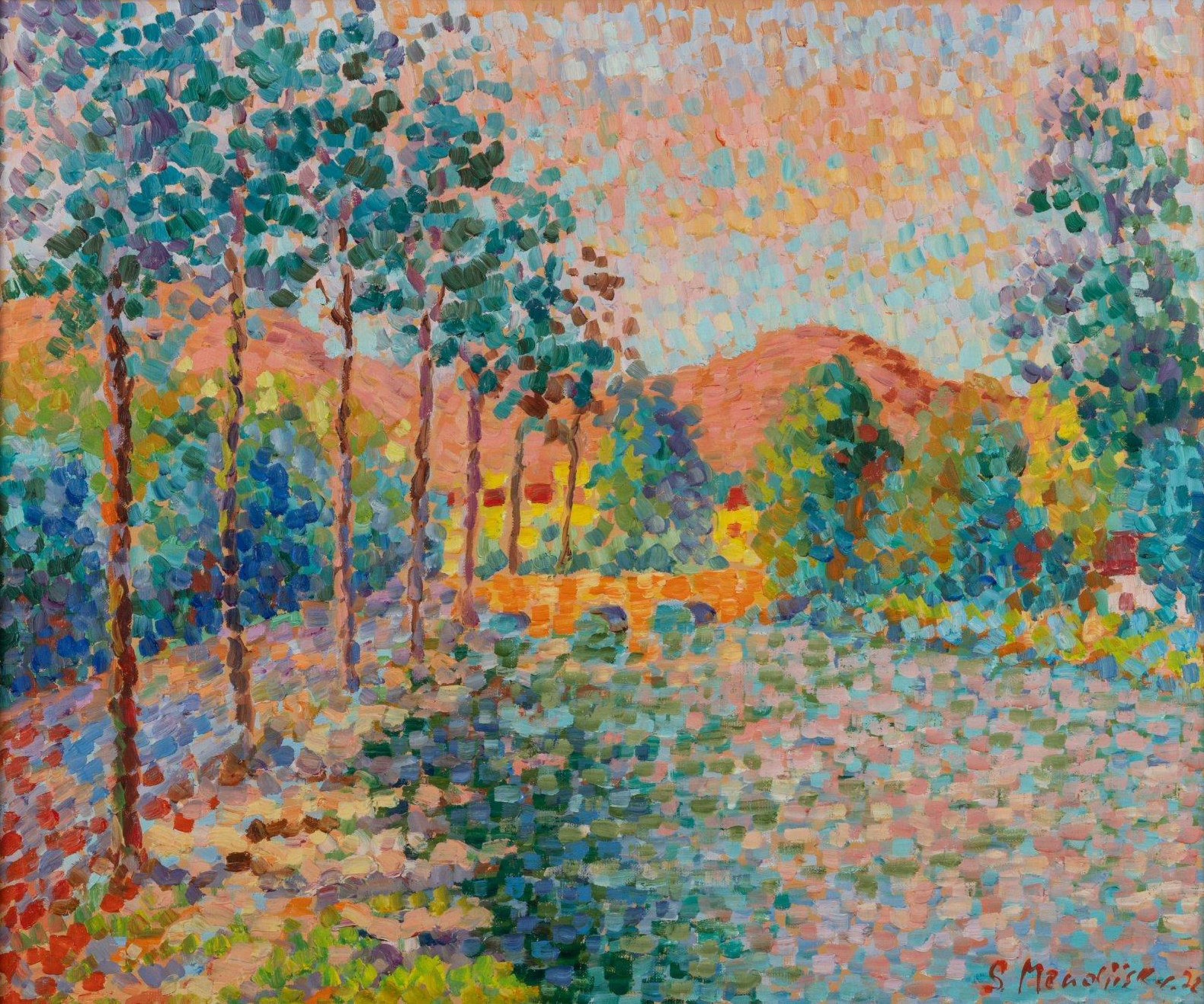 塞尔吉门吉斯基 serge mendjisky 点彩派油画作品高清jpg大图素材