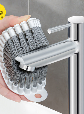 跨境家の物语可弯曲清洁软刷缝隙刷水龙头浴室厨房多功能刷白灰色