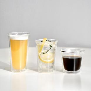 Kinto日本正品双层隔热玻璃杯啤酒杯咖啡杯泡茶杯水杯 家用果汁杯