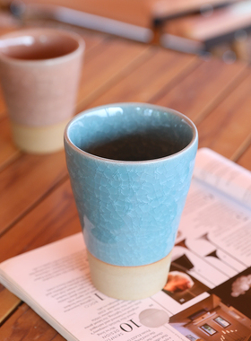 日本ZeroJapan手工美浓烧陶瓷茶杯爆裂纹复古水杯日系和风进口