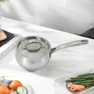 菲仕朗索林根系列18/10不锈钢奶锅辅食锅早餐锅16cm小锅电磁炉