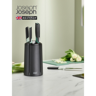 英国Joseph Joseph 厨房家用刀具菜刀套装配转盘收纳架正品 10541